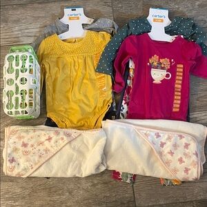 Carter's Yellow and Pink Baby Clothing Set